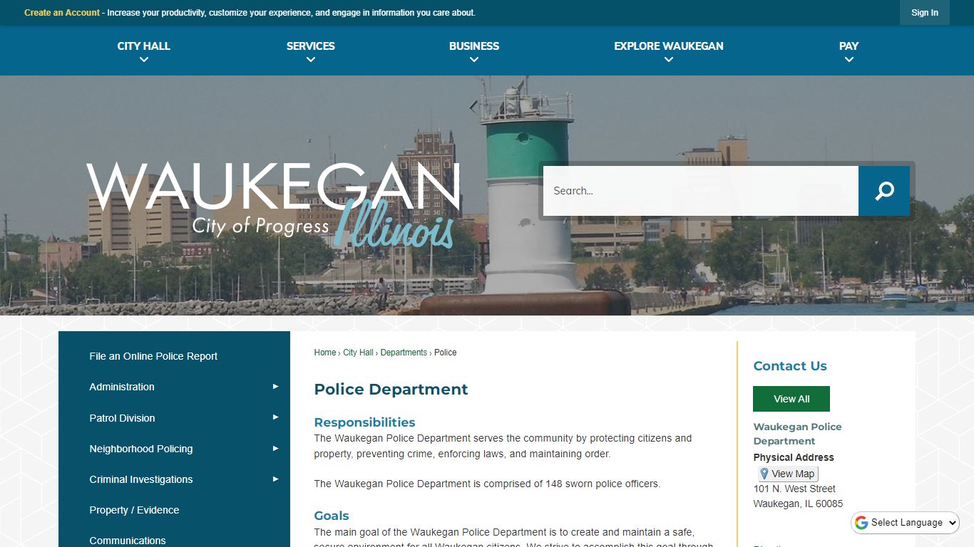 Police Department | Waukegan, IL - Official Website