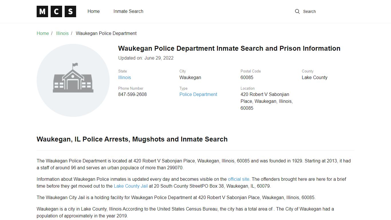 Waukegan, IL Police and Jail Records - madisoncounty-sheriff.com